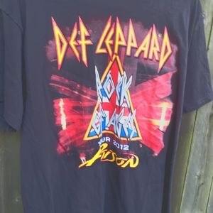 Def Leppard Poison Rock Of Ages 2012 Tour T-Shirt
